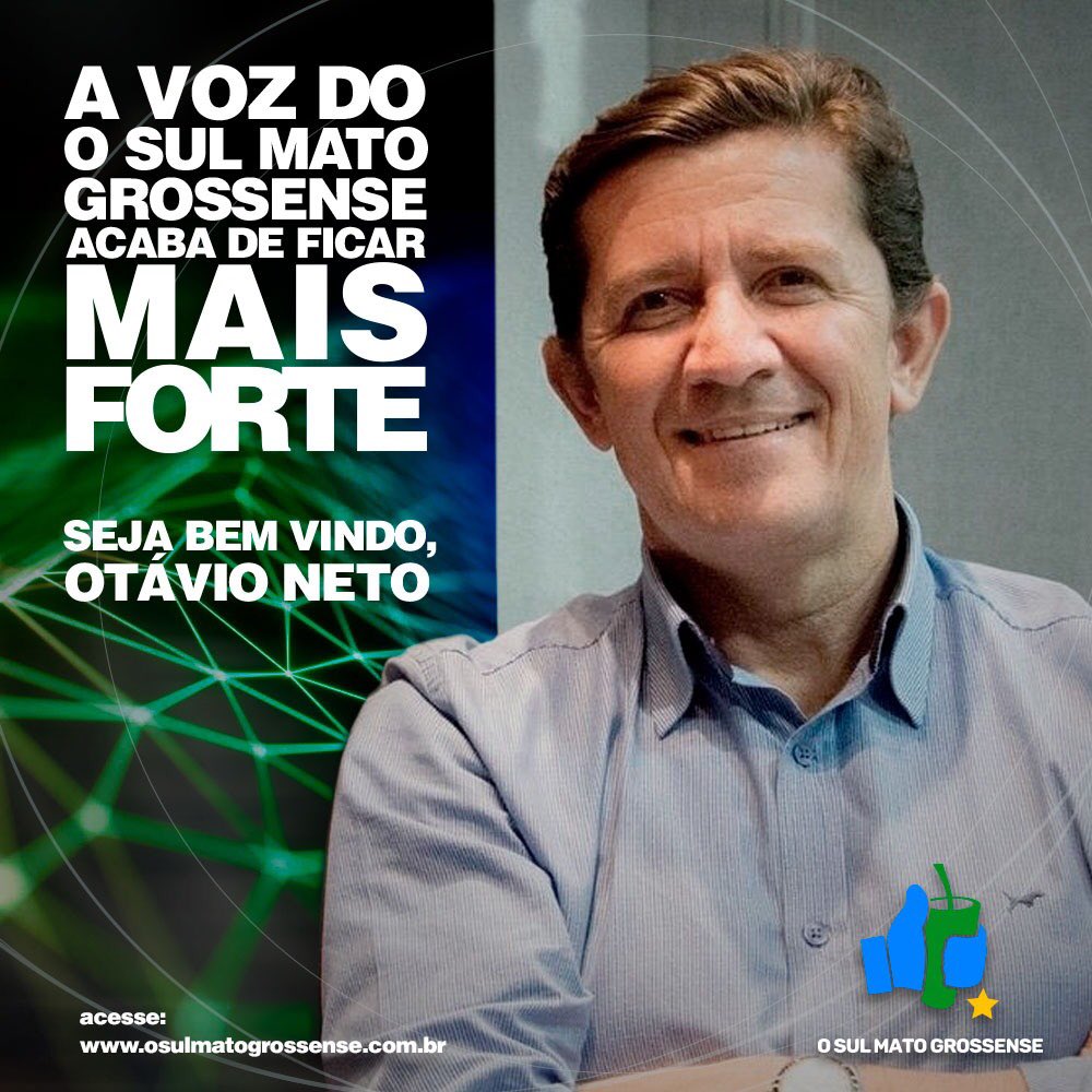 otavioneto's tweet photo. Osulmatogrossense no Facebook e no Instagram. Meio milhão de seguidores. Jornalismo na velocidade do digital. Porque é nas redes que a gente se informa o tempo todo. Em breve. https://t.co/qkeuoap8YD
