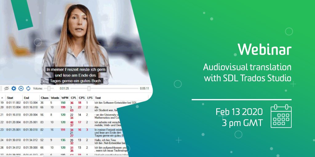 rwstrados's tweet photo. The popular Studio Subtitling app just got better! ๐
Register to see a live demonstration of the new improvements which have been made to our #subtitle translating app at the suggestion of professional subtitlers! https://t.co/nPnbD36MEA
#audiovisualtranslation #avtranslation https://t.co/WVgiBNwNME