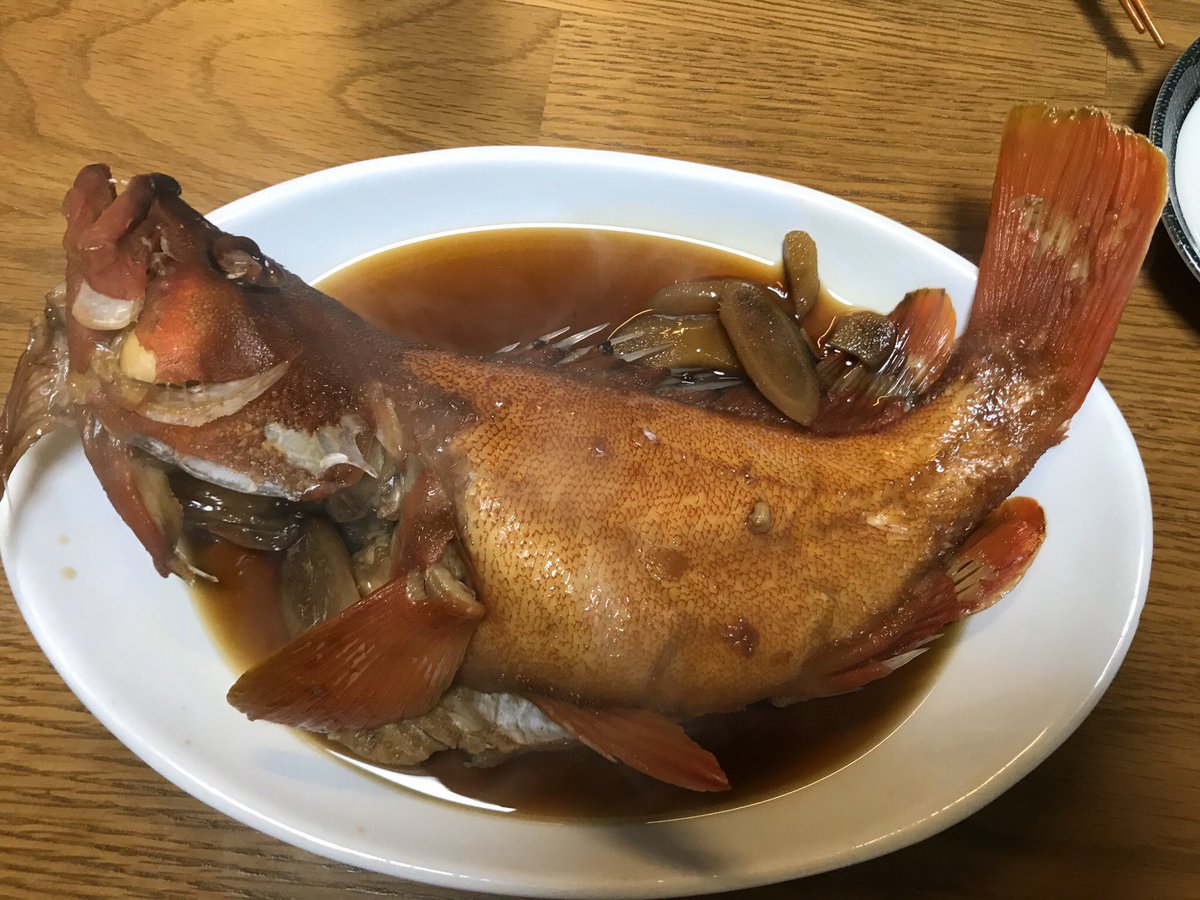 Aramo 今日のアカハタは 煮付けになりました アカハタ 魚料理 煮付け 根魚 熊本 天草