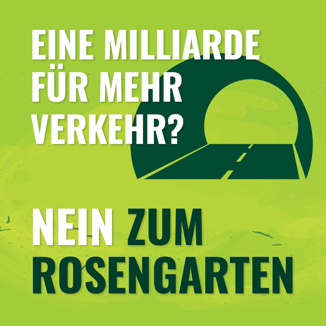 Heute könnt ihr noch brieflich abstimmen. Also ab zum Briefkasten! Damit Zürich nicht eine Milliarde in ein Betonprojekt aus dem letzten Jahrhundert investiert.
#rosengartentunnel