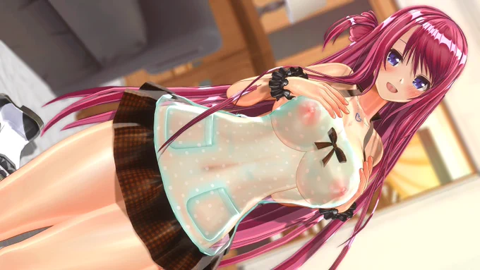 透けエプロンで誘惑してくるお姉ちゃん#COM3D2 #CM3D2 