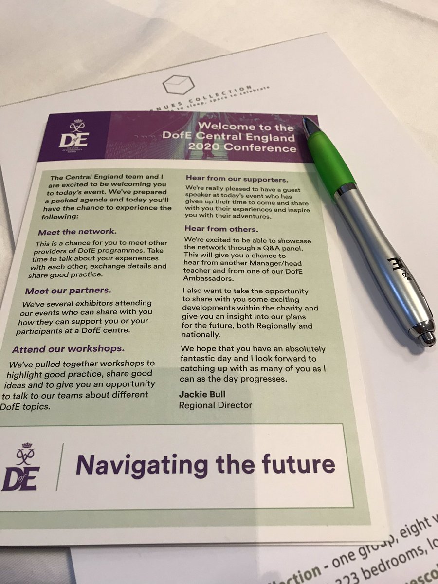 Looking forward to learning how <a href="/lincolnSU/">Lincoln SU</a> can better support students in doing their D of E gold #NavigatingTheFuture