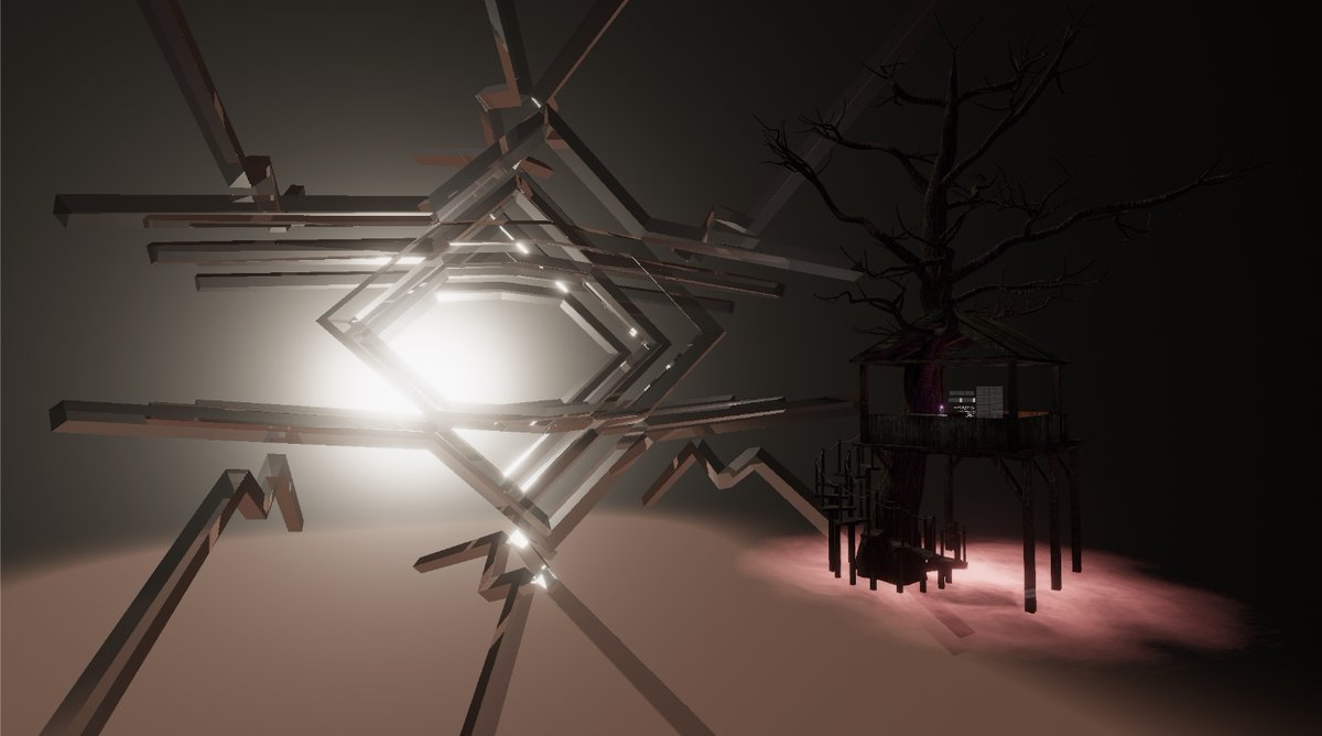 1001vrchat's tweet image. Treehouse in the Shade small 2020 update, new glass refraction shader vrchat.com/home/launch?wo… #vrchat #realtime #raymarching #shader #unity3d
