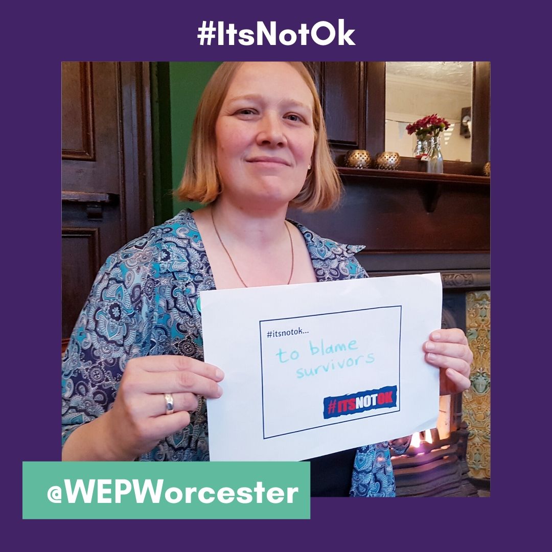 wepworcester's tweet photo. It's #SexualViolenceAwarenessWeek. Our members & supporters say: #tsNotOK to blame survivors
We shouldn't have to spell it out, after all it's 2020 & we're all enlightened, right? https://t.co/1sCr8eUhBc…/about-sexua…/myths-vs-realities/ @WMRSASC @WEP_UK #ItsNotOK2020 https://t.co/PlbCEahtHW
