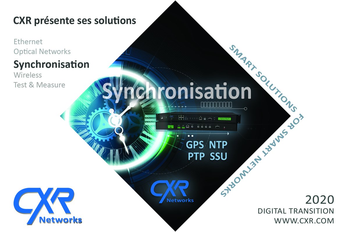 CxrNetworks's tweet photo. Système de Synchronisation PRC, SSU, PTP, NTP
https://t.co/mAfOOcObYN
#timingsystems #prc #ssu #ptp #ntp #synchronisation https://t.co/nmC4UdwLhX