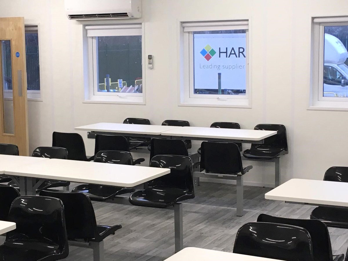 HarlequinOF's tweet photo. This was a long term project spanning over 4 months. Once we got the go ahead we then carefully planned the job as a phased delivery to London. #officefurniture #welfare #canteen #conferenceroom #heightadjustabledesks #storage #receptioncounter #canteentables #londoninstall https://t.co/QpHW4dahyZ