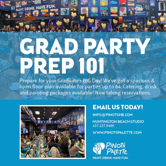 PinotsHB's tweet image. It’s almost that time of year! Start your Grad Prep now! #NotJustaPaintNSip #GradPartyVenue @PinotsHB @BellaTerraHB @HBUHSD @HBSurfCityUSA