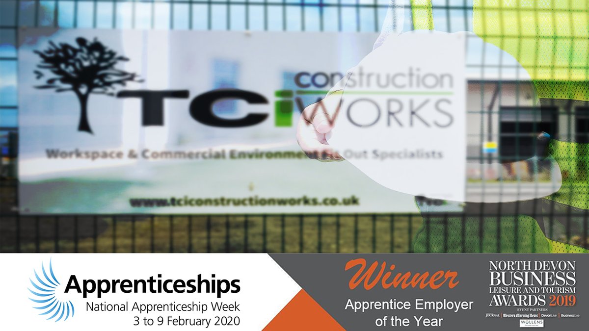 TCiGB's tweet photo. Proud to have won Apprentice employer of the year at the North Devon Business, Leisure & Tourism Awards. Our apprentices play a key role in our success as a business. #NAW2020 #LookBeyond #NDBLT19 #LoveConstruction #Imageofconstruction https://t.co/QGCQAYfnit https://t.co/g7nlMdvhtF