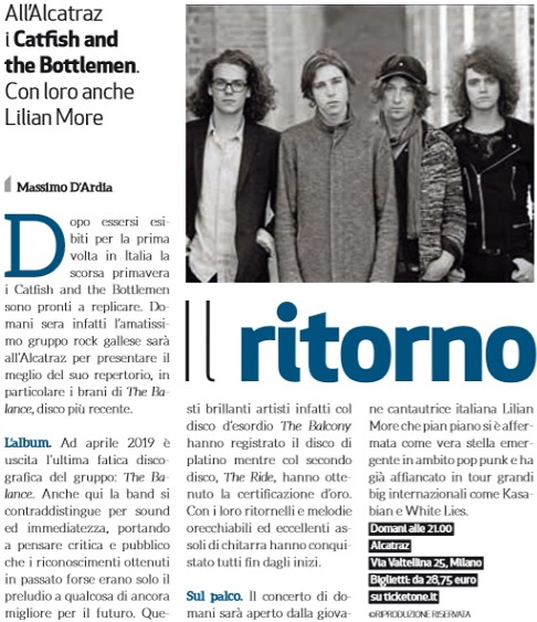 MassimoDArdia's tweet photo. Domani @thebottlemen in concerto all'@AlcatrazMilano #MiTomorrow https://t.co/CMPGtktgfn