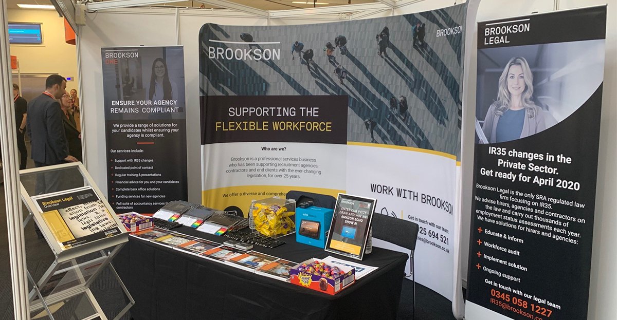 AskBrookson's tweet photo. Visit Brookson at stand B15! @recexpo
Talk to us about #IR35 and your plans to support contractors post April 2020.
...Also, don't forget to enter our competition to win an Amazon Show.
#RecExpo2020 #RecExpo #RecruitmentExpo #Recruitment https://t.co/ORIqWbY6ys