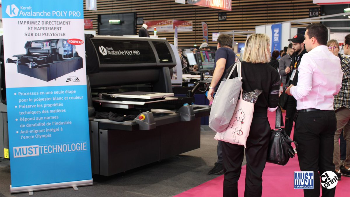 TheMustTech's tweet photo. On vous attend au @Salon_CPrint ! Rendez-vous au stand 1D12 pour découvrir nos machines d'impression numérique et de sérigraphie textile !👕 https://t.co/KBwQQzyJcc