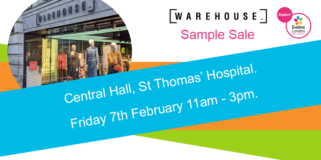 Graphic reads: Central Hall, St Thomas' Hospital. Friday 7th February 11am - 3pm. 