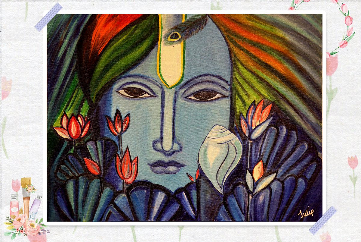 FoundationTulip's tweet photo. Lord Krishna's grace and charm is visualised and portrayed by Tulip in this beautiful masterpiece. The hues of blue bring in a calm and divine feeling while looking at this magnificent painting
.
#painting #lordkrishna #blueprint #floral #artwork #tulip #charm #grace #masterpiece https://t.co/dk9lRFN6lF