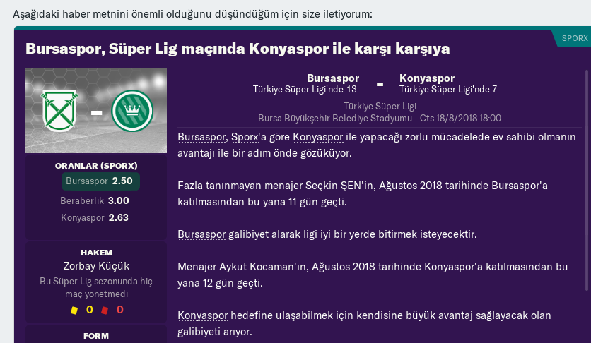 2. Hafta rakibimiz Konyaspor'u evimizde ağırlıyoruz.  #fm2020 #fm2019 #fm20 #fm19
