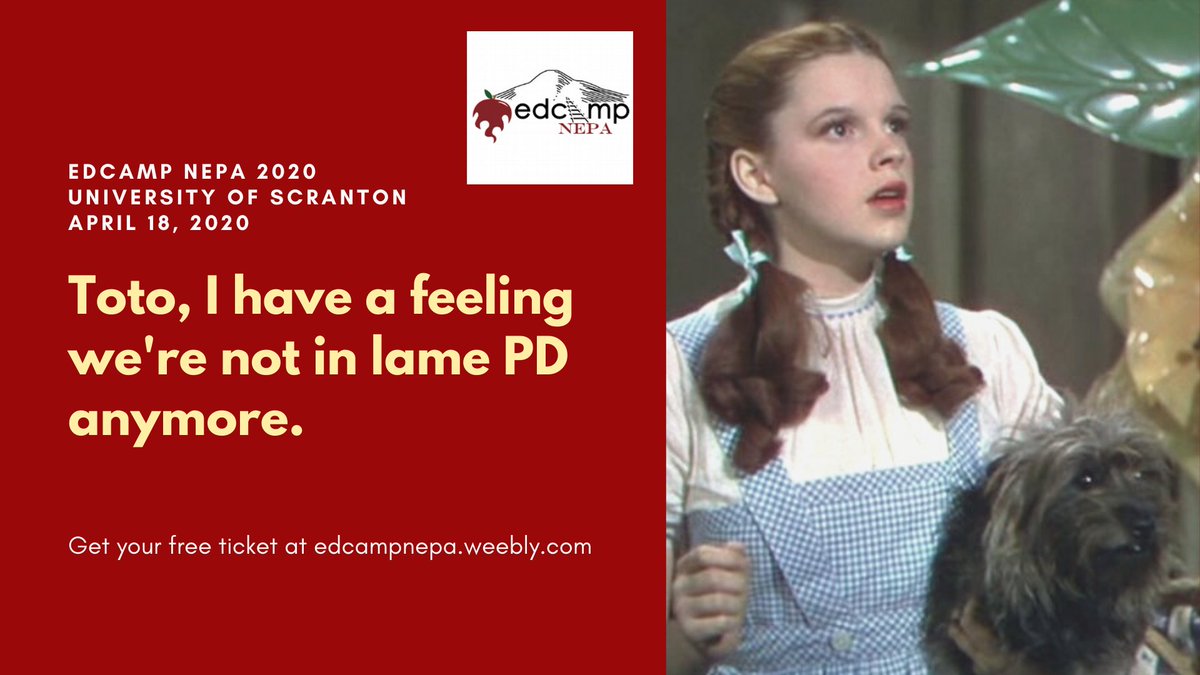 EdCampNEPA's tweet photo. Escape from lame PD. Join us at #edcampNEPA.

Like the Chiefs, we also aren't located in Kansas. 

Get a free #edcamp ticket: https://t.co/AY49H5UbY1 https://t.co/Epa9ZArNd4