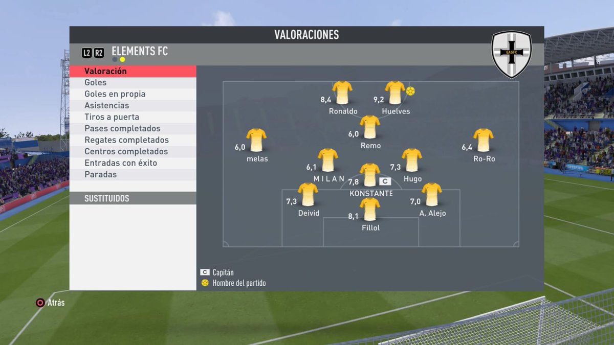 espirituganador's tweet photo. Liga @VFOspain_ps 🏆#REGIONALD
#TEMPORADA7 #VFO

|Jornada 22|

@ProjectDesports 1-2 @eLeMeNtSFC_

Victoria frente a un gran rival!
Seguimos trabajando para mejorar equipazo💪🔝Paso a paso🐾+3🔥

Sponsored by
@SummirGaming &amp; @torrewear

#eLeMeNtSFC 💛
#Fifa20 #PS4
#Roadto1a 🔥 https://t.co/fHQrP6pKyk