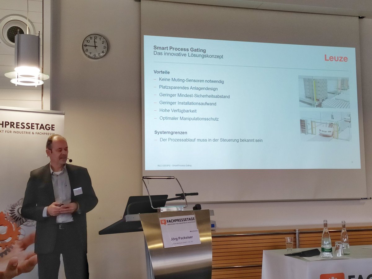 Muting neu erfinden? Wie das geht, erklärt Jörg Packeiser von <a href="/TheSensorPeople/">Leuze DE</a> auf den #Fachpressetagen in #Karlsruhe #messweb20 #Leuze #Sensor #Sicherheit #Muting #Lichtvorhang #Logistik