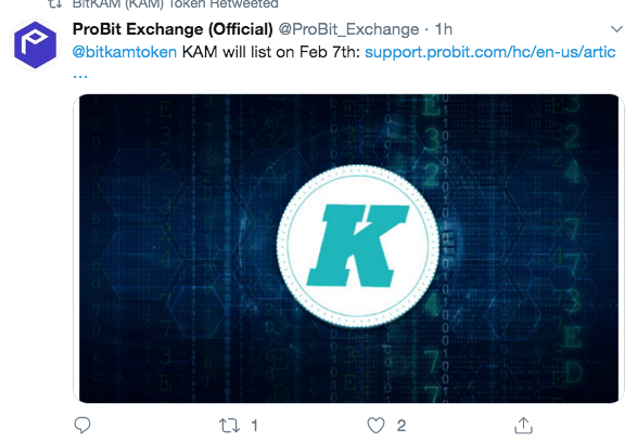 RadioSilentplay's tweet photo. $UAMM .0039 Huge News Out! CEO Michael Lajtay ERC20 native #bitkam advisor Bitkam is now live #SWFTBlockchain will be added to @ProBit_Exchange on Feb 7
Please follow @bitkamtoken and @ProBit_Exchange for more details
@bitkamtoken is breaking out
Next @bitkamexchange launch https://t.co/SDmgONmqNp