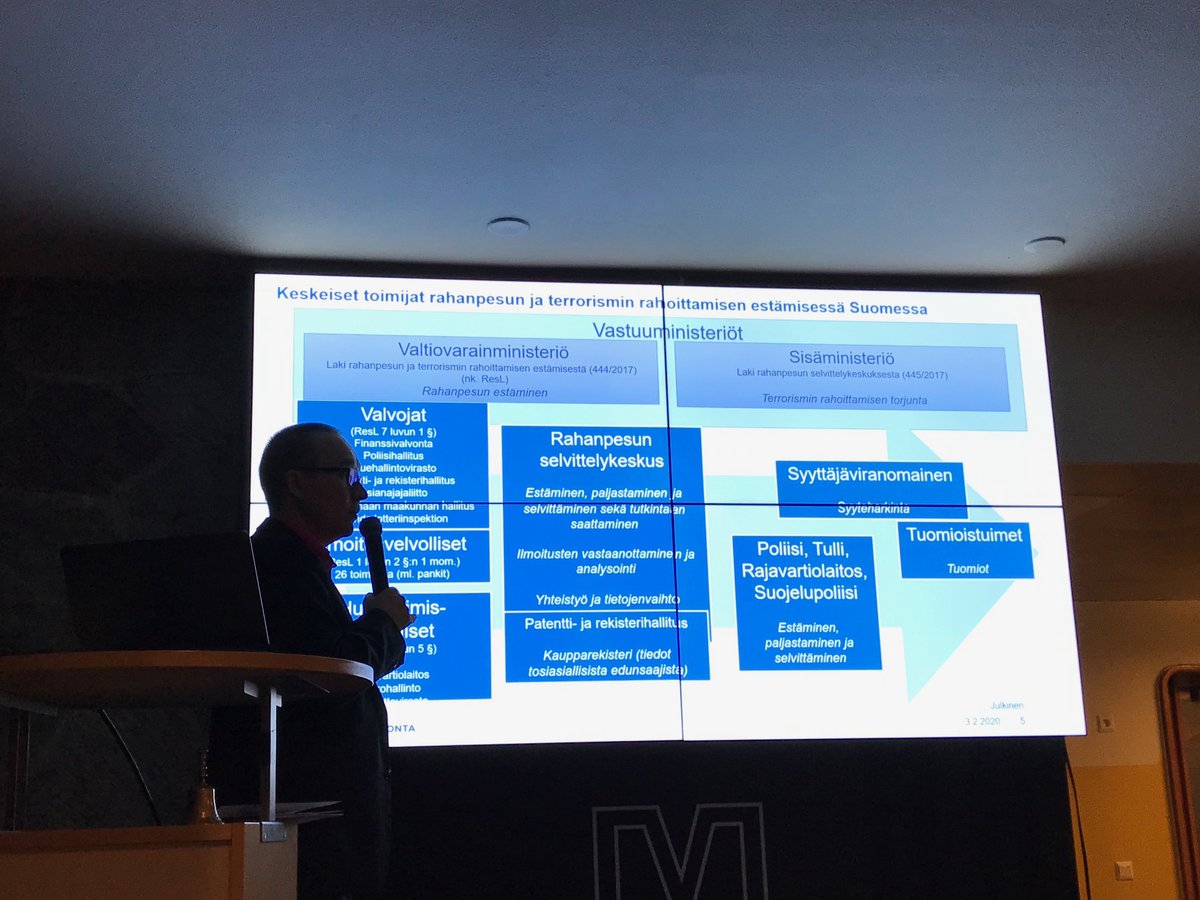 Fivan <a href="/HannaHeisk/">Hanna Heiskanen</a>, Henna Toivonen ja Pekka Vasara olivat puhumassa Toimilupahakemuksesta finanssialan valvotuksi toimijaksi -seminaarissa. Katso esitykset bit.ly/2KUWHs5 #fintech #sääntely #valvonta #rahanpesu #toimilupa #innovaatiot <a href="/FintechFinland/">Fintech Finland Association</a>