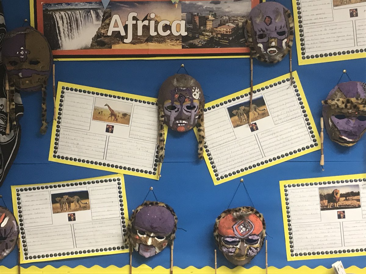 Year 2 have been busy making fabulous Africa masks as part of their where's Stanley topic. #creativity #wideninghorizons