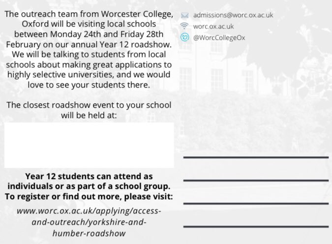 Back of flyer (all info is available using the link)