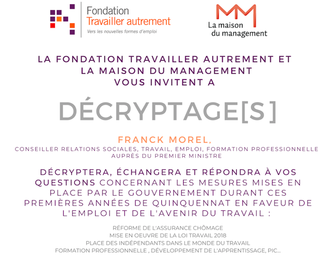 FondationTA's tweet photo. ☕️🥐 La @FondationTA a eu la chance d'accueillir @FranckMorel1207 à son petit-déjeuner #DECRYPTAGES. L'occasion pour nos participants, #DRH et #entrepreneurs d'échanger sur les gdes réformes du @gouvernementFR en matière de :
🔸#dialoguesocial, 
🔸#formpro, 
🔸#assurancechomage.. https://t.co/iNl1xADIzL