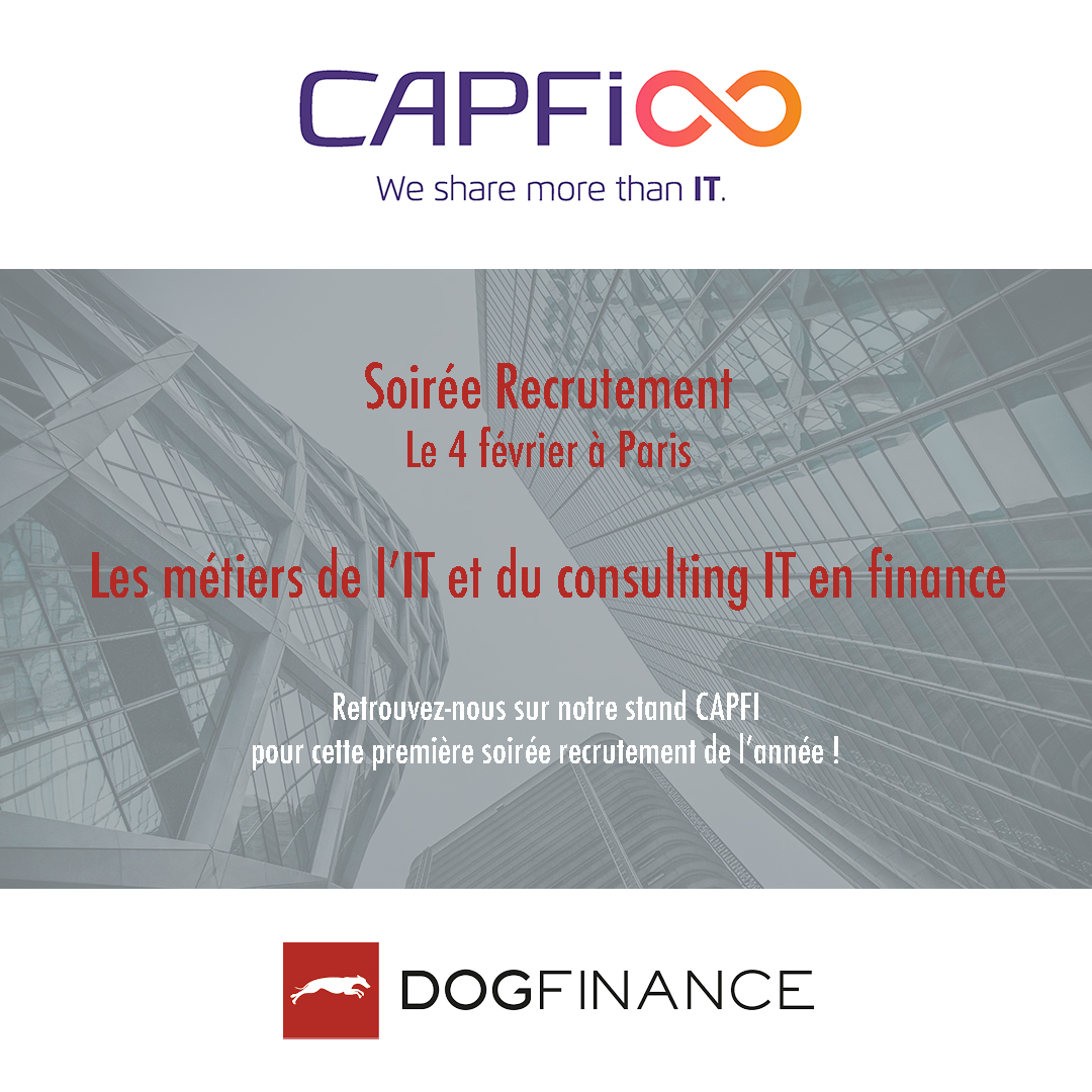 Cap_Fi's tweet photo. #DOGFinance 📈
Retrouvez-nous ce soir pour le premier évènement #recrutement de l'année 2020 organisé par @Dogfinance !
Sarah et Warda vous accueilleront pour échanger et vous expliquer en détail les opportunités à saisir chez CAPFI 🚀 https://t.co/PTQIbS1tri