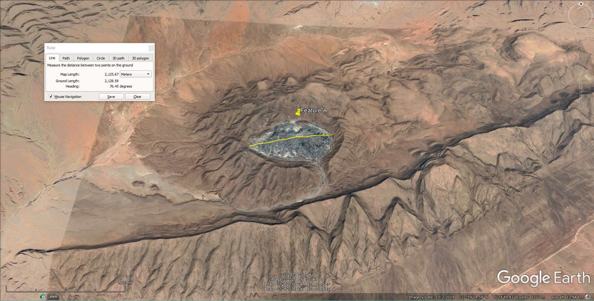 This gives an idea of scale. The feature is clearly in the core of an antiform. But what is it?From location, size, colour and texture, it might be a igneous feature, salt diapir, shale core or something else.I’m not familiar with the regional geology...