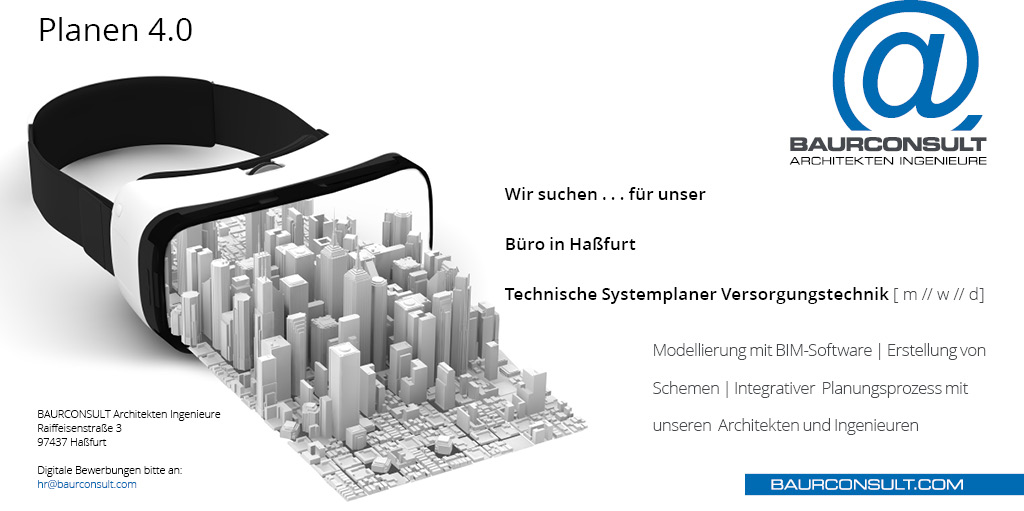 MatthiasBurkard's tweet photo. Lust auf: #VR #BIM @baurconsult

 #bimkoordinator #Revit #TGA #HLS #Heizung #Lüftung #Sanitär #Kälte #Klima im #besten Team? in #Haßfurt

   + Variable Arbeitszeitmodelle
   + unbefristete Festanstellung 
   + umfassende Einarbeitung
   + ...

-->https://t.co/uL50Z4N4a0

Joinus😀 https://t.co/i2SdvwFNfS