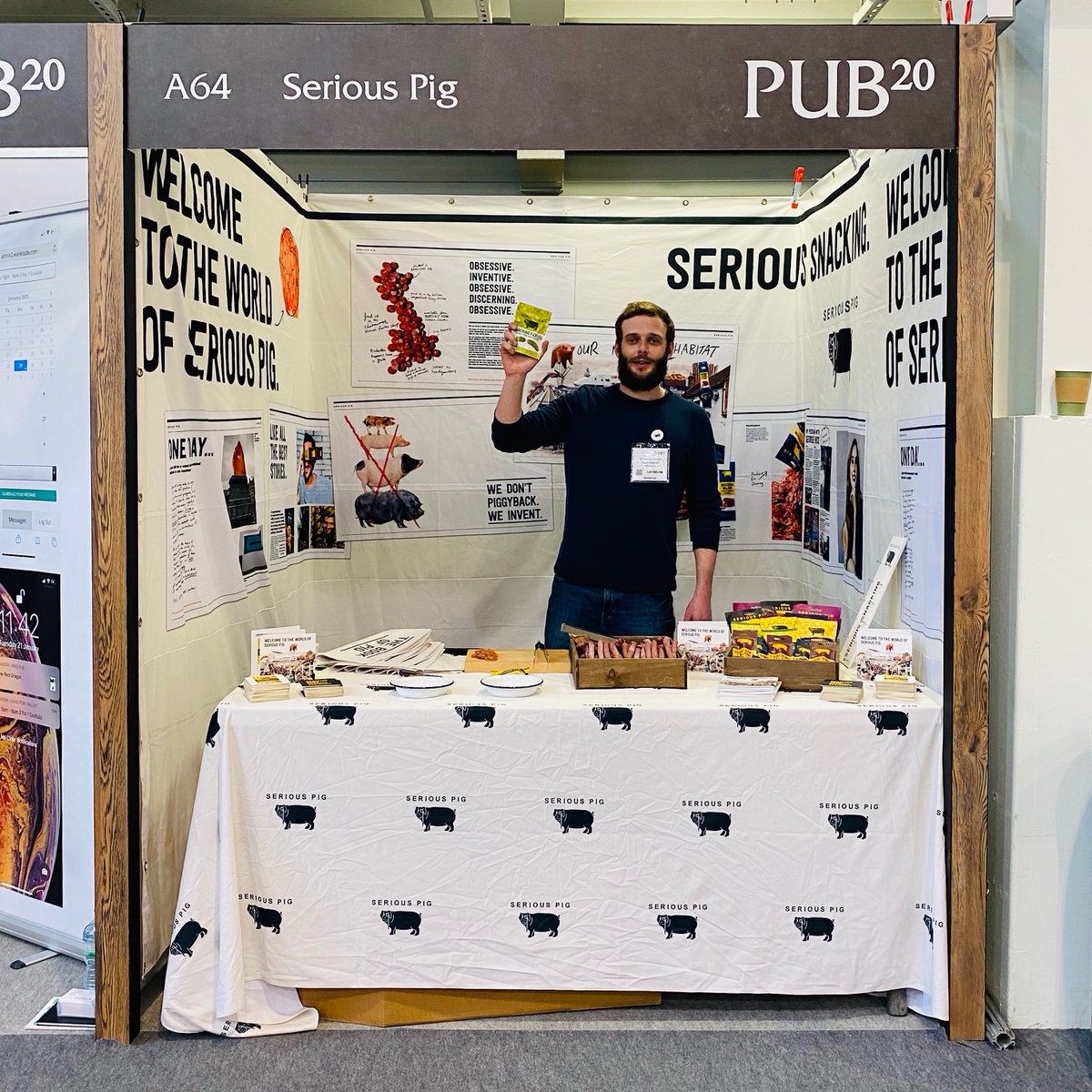 SeriousPig's tweet photo. We are all set up at @PubShowUK! Come and say hello.
You can even test out our brand new #snackingpickles!
#pub20 https://t.co/Uvx47JEjhH