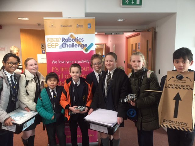 Let the Robotics Challenge begin! Go team Bede’s <a href="/Tomorrows_Eng/">Tomorrow's Engineers</a> #TERobotics