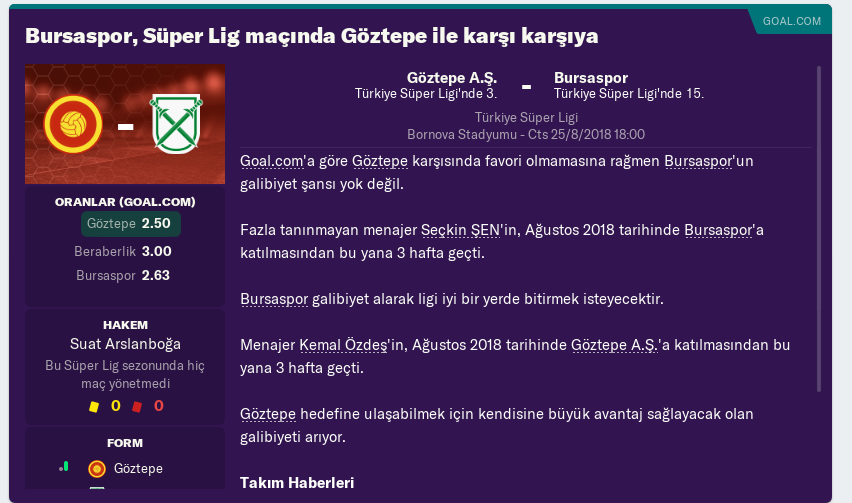 Ligin 3. haftasında güzel izmire gidiyoruz