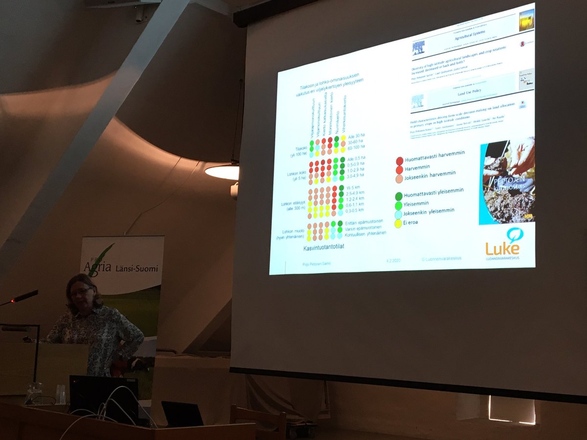 LifeOpal's tweet photo. @LifeOpal #peltooptimi työkalun taustalla paljon työtä tilastojen ja viljelijöiden kanssa kertoo @PeltonenSainio @LukeFinland https://t.co/zBlCadlLFg