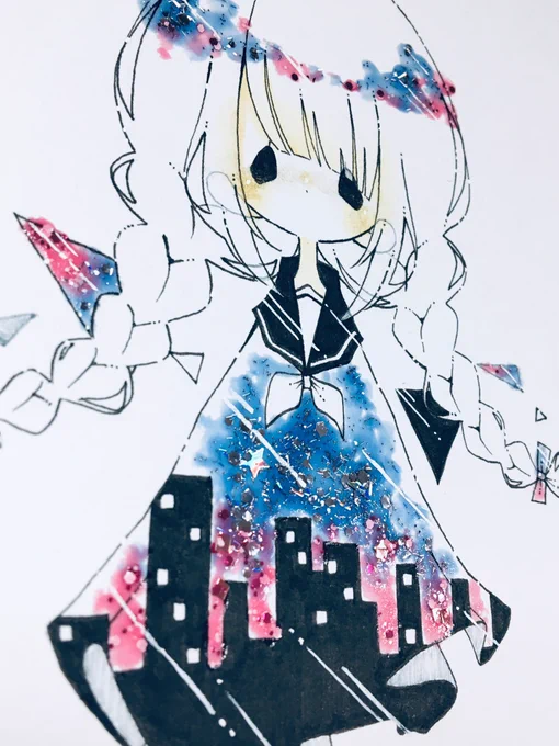 夕暮れ柄 