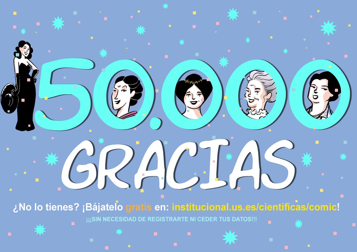 cientificasUS's tweet photo. ¡Ya son 50 000 descargas!

¡50 000 millones de gracias! 💜

Si aún no lo has descargado lo tienes gratis aquí 👉🏻 https://t.co/OvffY0fm01

#11F2020 #MujeryCiencia #WomenInSTEM https://t.co/2fkoJ5gFAO