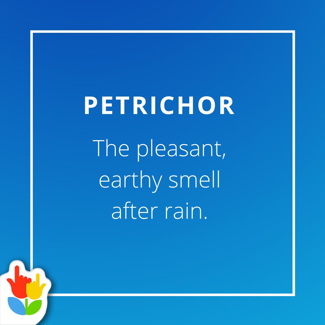 letterschool's tweet photo. #wordoftheweek in #English
Petrichor (n.)
The pleasant, earthy smell after rain. Example: Although I do love the pleasant, dewy petrichor of the post-rain afternoon, I still hope the weather stays sunny.
.
#learnenglish #eslapps https://t.co/guWpKbk3R6