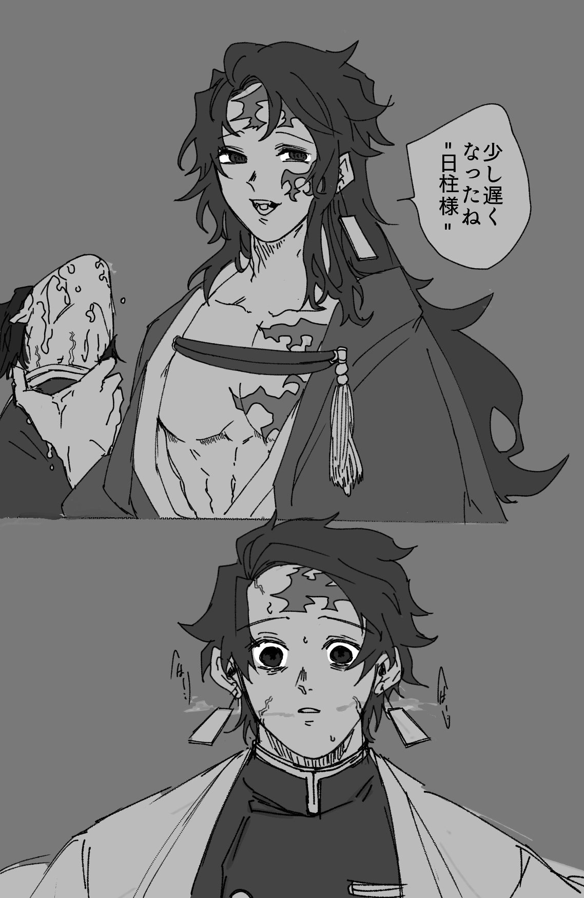 تويتر 마메 まめ على تويتر 炭治郎と炭治郎 鬼化炭治郎と日柱炭治郎 君に合いたかった T Co Qedplt62