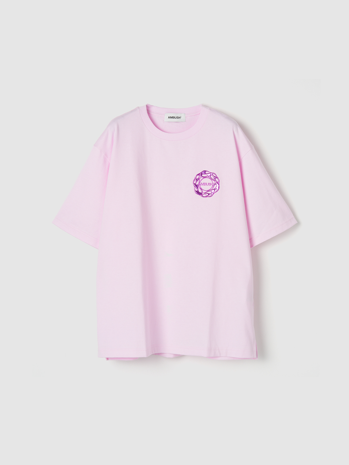 Tシャツ・カットソー AMBUSH Men T-shirt Pink BMAA055S23JER001 3230 Pink Embroidered T-Shirt by AMBUSH on Sale