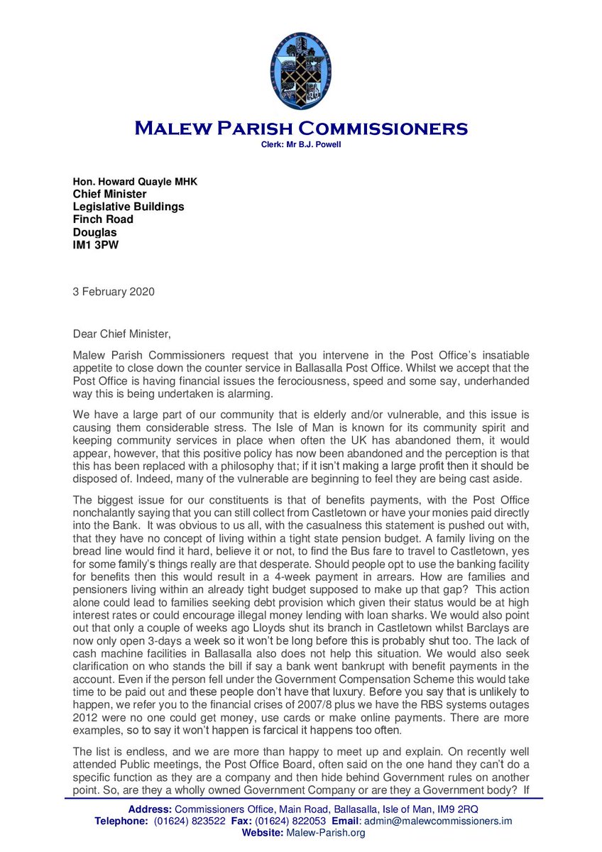 Malew Parish Commissioners tweet media