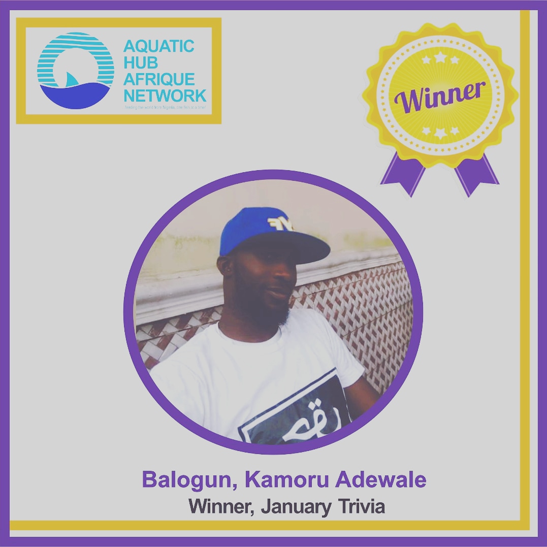 AHUBAFRIQUE's tweet photo. Good day AHAN lovers😎😎
How are you crushing your Tuesday Aqua goals?
As promised, we will announce our January Aqua Trivia winner, today.
For January, our winner is Mr. Balogun Kamoru Adewale.
https://t.co/oBba09XcXM
#AHAN
#AquaTrivia
#Games
#JanuaryWinner
#Aquaculture https://t.co/FGhtGuPcxZ