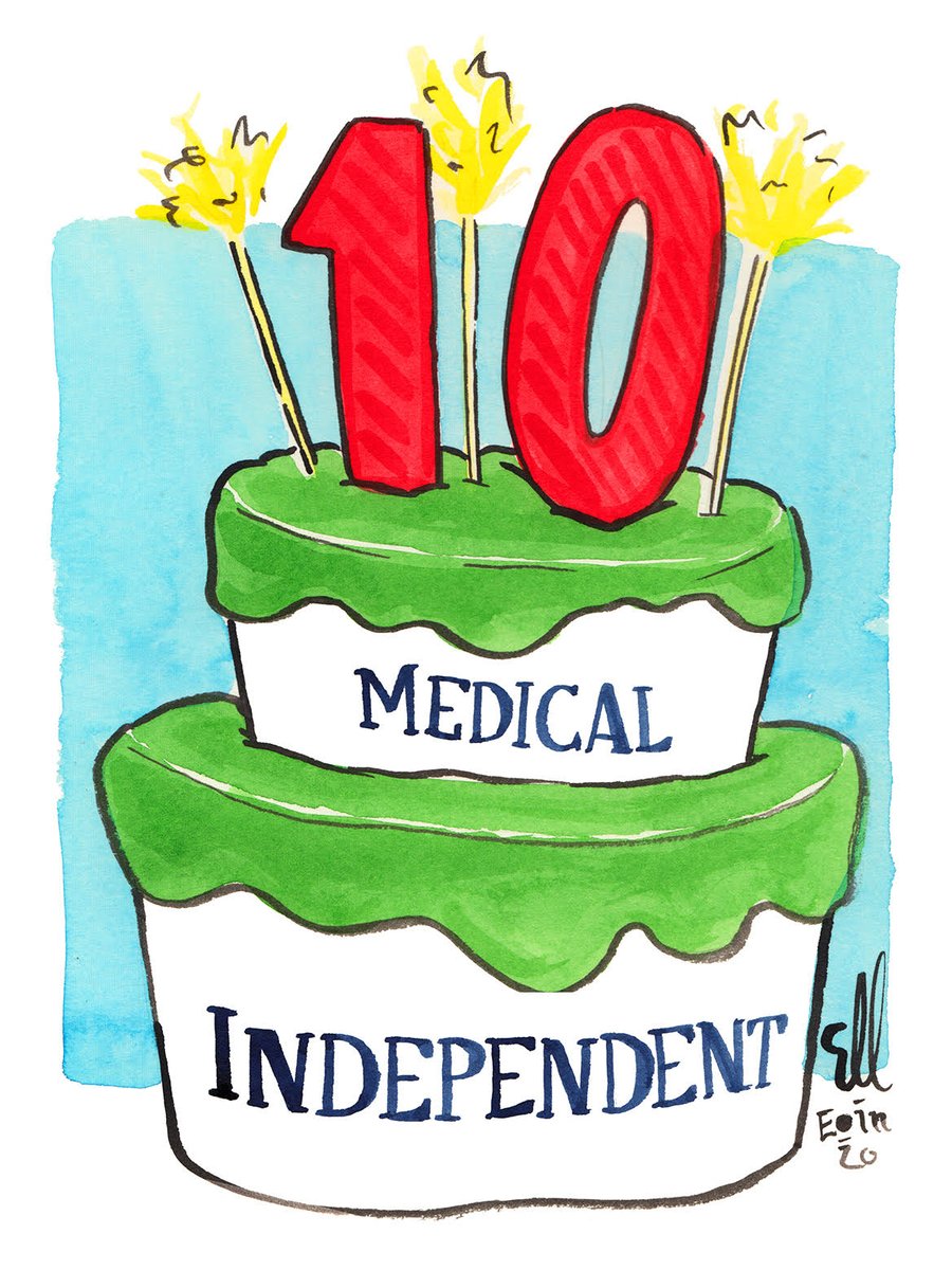 med_indonews's tweet photo. The Medical Independent is 10 years old today! Here's a cartoon @EoinKr did to mark the occasion https://t.co/zS3FhLEIW1