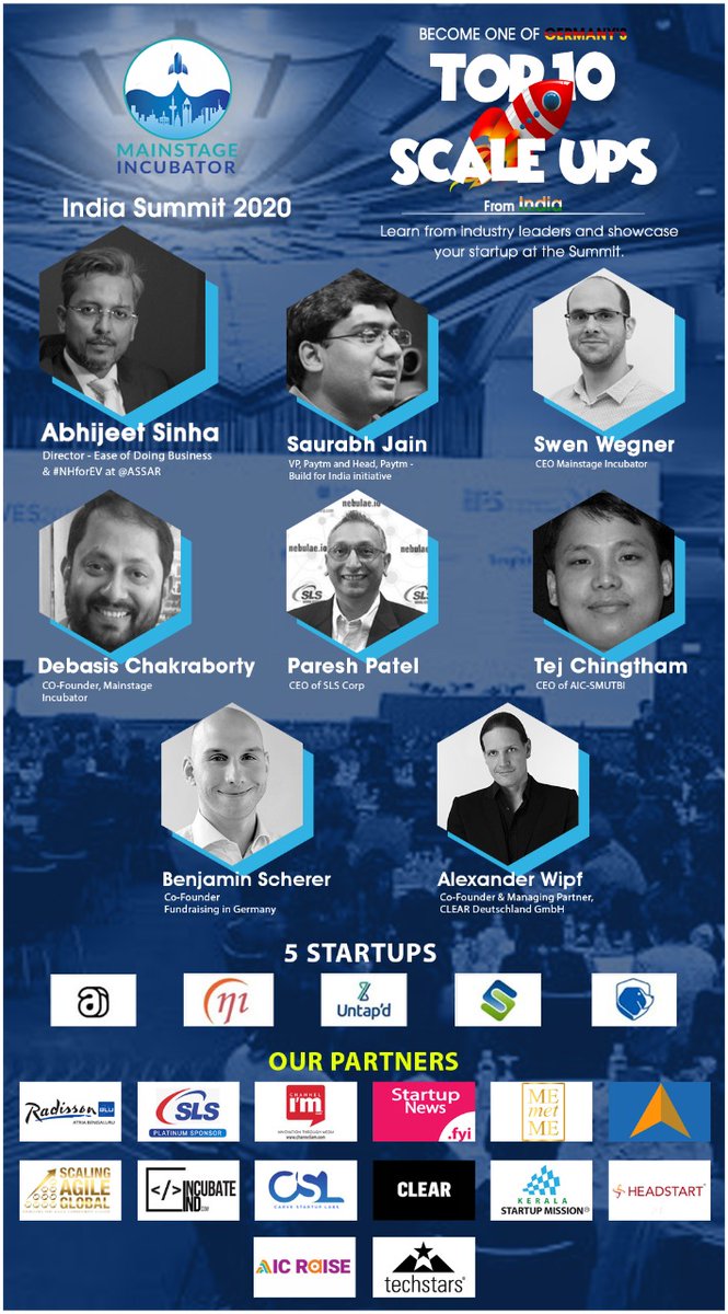sendnb's tweet photo. Our list of eminent speakers include
Abhijeet Sinha - Director #EODB
Paresh Patel - CEO, System Level Solution,UK.
Saurabh Jain - VP #Paytm
Tej Chingtham - CEO, #SMUTBI
Swen Wegner - CEO, Mainstage
Alexander Wipf -MD, Clear Deutschland, Germany
Benjamin Sherer -CEO, Leadzen, Ger. https://t.co/77ydBbVQxu