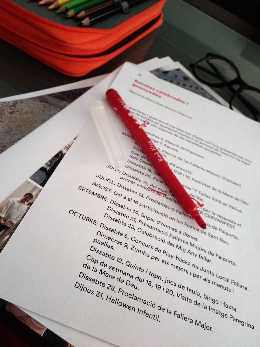 VeMarch's tweet image. Primeres correccions #LlibretCervantes20 @Falla_Cervantes