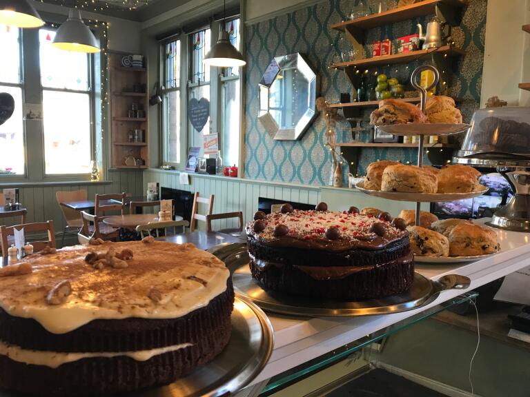 Today's lovely freshly made cakes and scones ! Hurry before it all disappears! #FreshCakes #PicklesBaildon