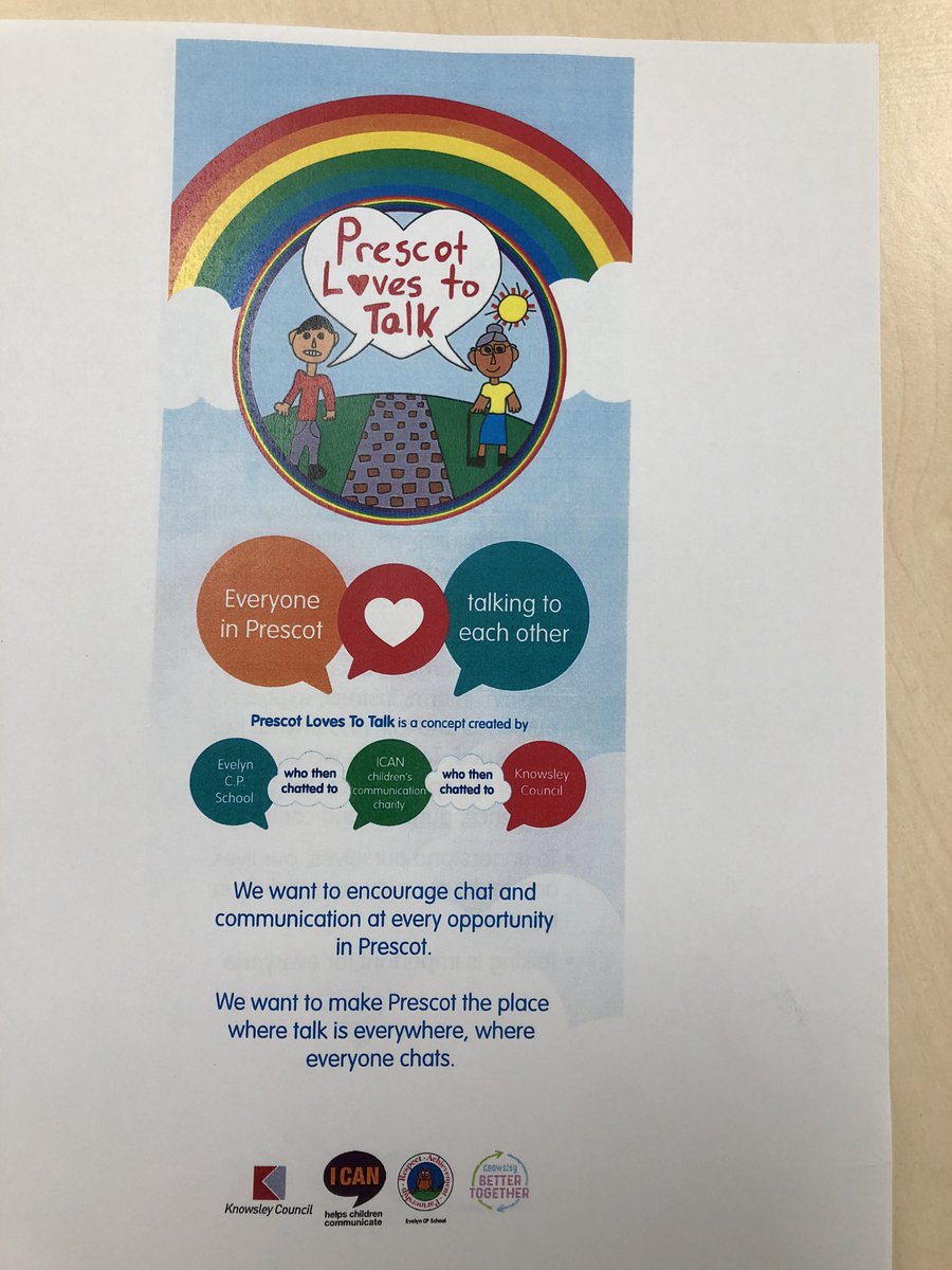 lreeves_louisa's tweet image. Just been to the AGM for #prescotlovestotalk great to see a whole community get behind the importance of talk and champion it across all ages can’t wait for March 19th event @ICANcharity @knowshakespeare @KnowsleyCouncil @OldhamTalks @evelyncpschool