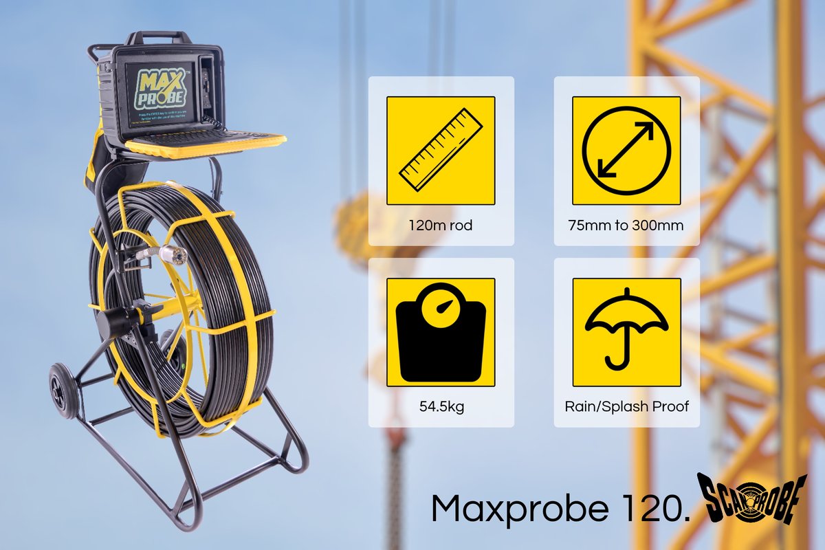 ScanprobeLTD's tweet photo. The biggest member of the #Scanprobe #pushrodcamera family, the #Maxprobe 120 boasts 120 metres of toughened 14mm rod for those larger #draincamera surveys.
Check out the product page for more info:
https://t.co/KJwkFkDMdS
.
.
.
#drainage #utilities #pipelineinspection https://t.co/P3yBEJAEt7