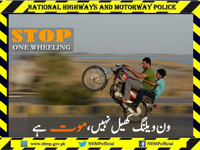 NHMPofficial's tweet photo. #StopOneWheeling #RoadSafety https://t.co/sA7OmYPDwr
