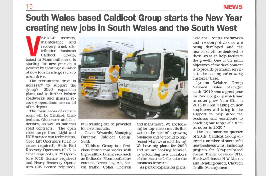 Great press coverage in this month's Professional Recovery Magazine regarding our recruitment drive. #PR