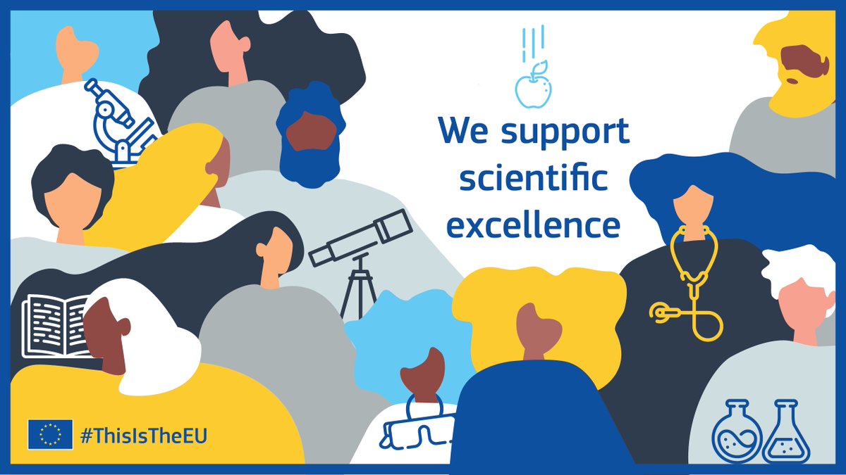 Illustration of researchers: We support scientific excellence