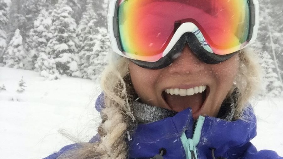 Cancer survivor enjoying skiing